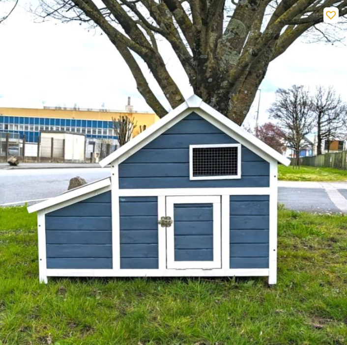 Poulailler Bantam XL bleu toit shingle 2 à 4 poules