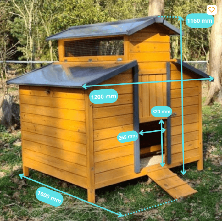 Poulailler Farmer XL toit en tôle ouvrant 6 à 10 poules Bois FSC