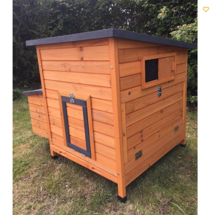 Poulailler Sussex L toit shingle noir ouvrant 4 à 6 poules bois FSC