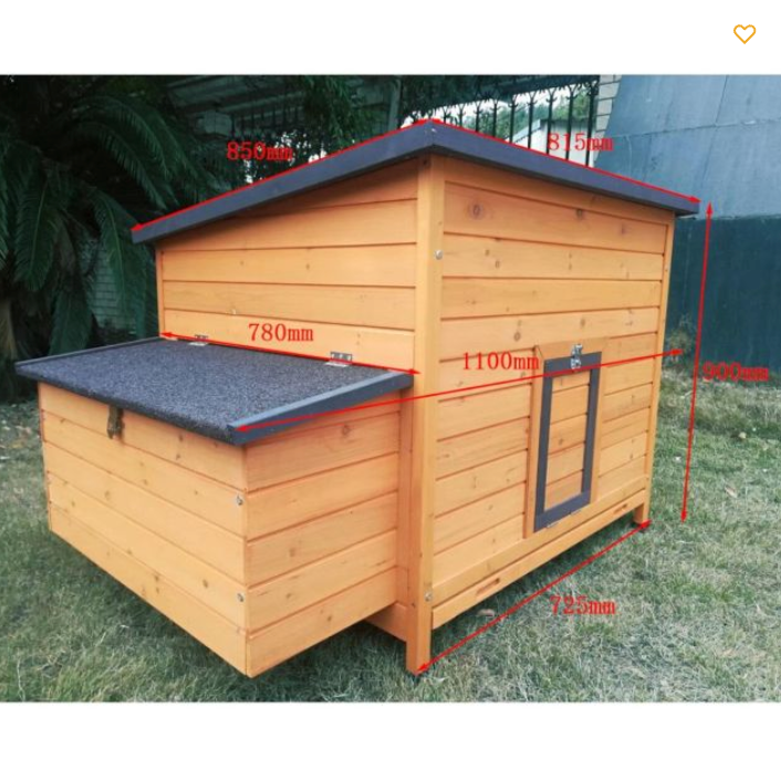 Poulailler Sussex L toit shingle noir ouvrant 4 à 6 poules bois FSC