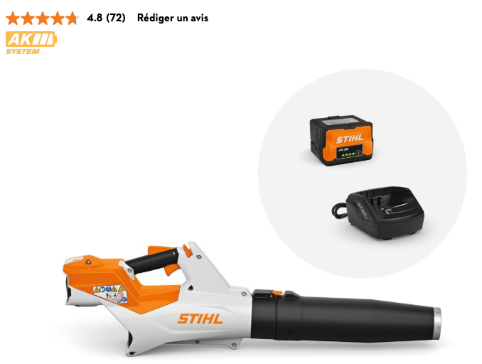 Souffleur BGA 60 - Pack batterie et chargeur